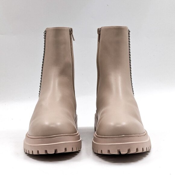 Vaneli Women Zetta Natta Ivory Leather Chelsea Platfrom Ankle Boots size 10 - Picture 2 of 11